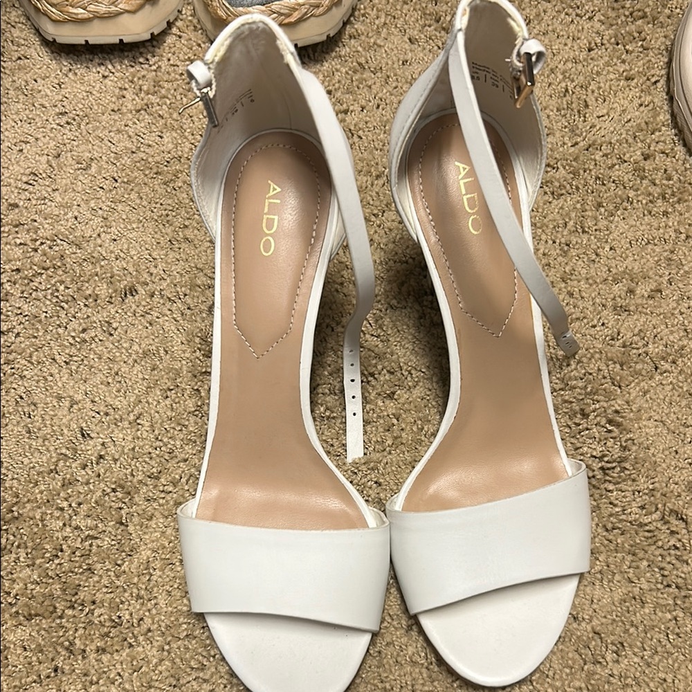 Aldo White Heels Classic Minimalist Design